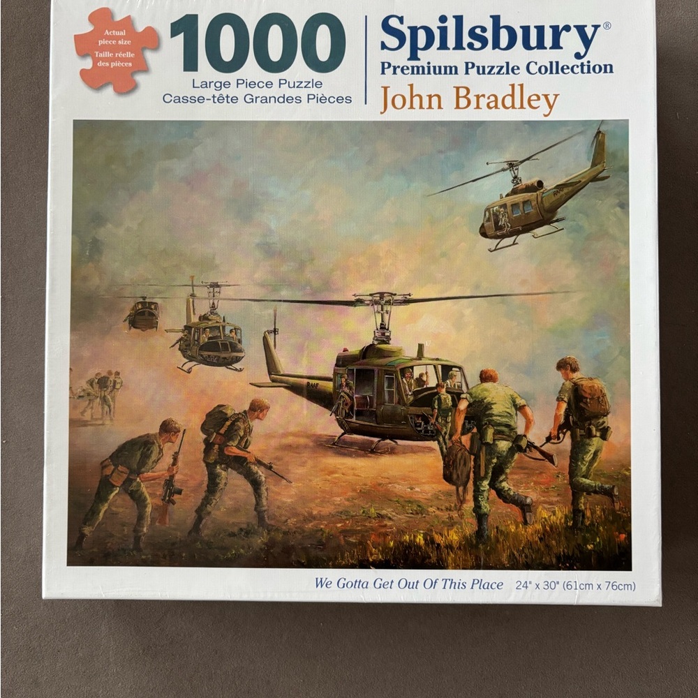 Spilsbury 1000-Piece Helicopter Puzzle - Green and Brown